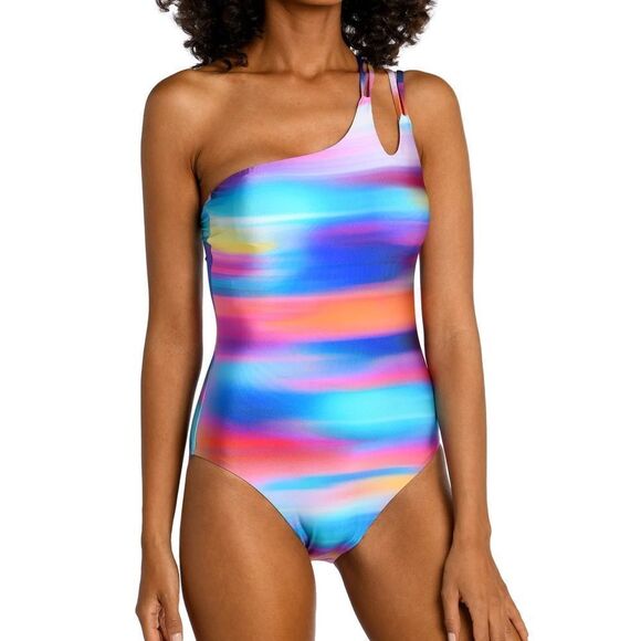 La Blanca Other - La Blanca Sunset Shores Strappy One Shoulder One Piece